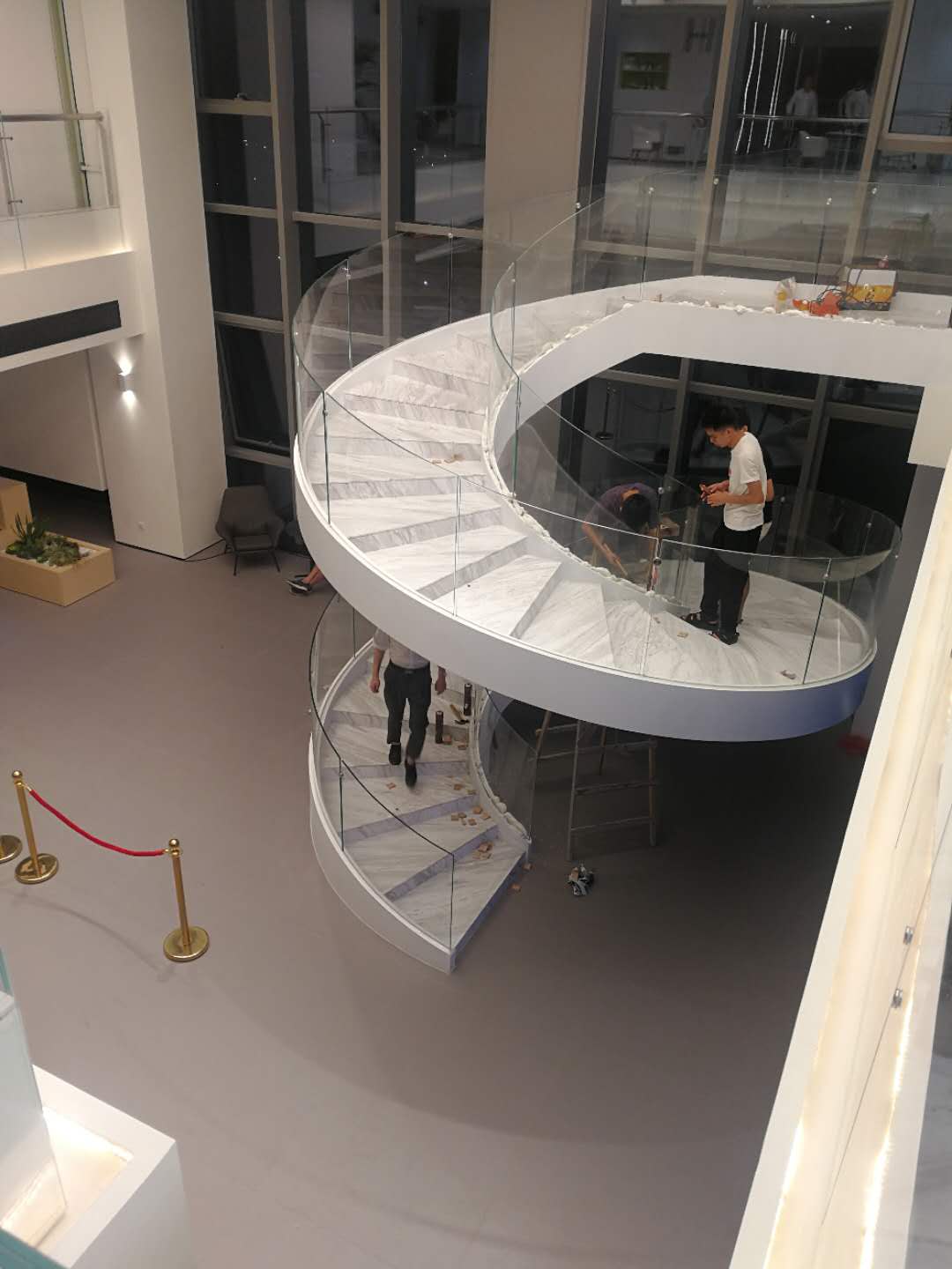 YUDI Stairs Custom curved glass staircase manufacturers for indoor-1