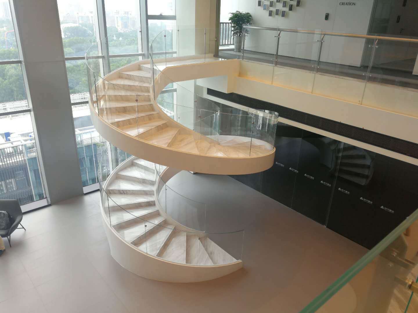 Custom made half round stairs price for aprtment