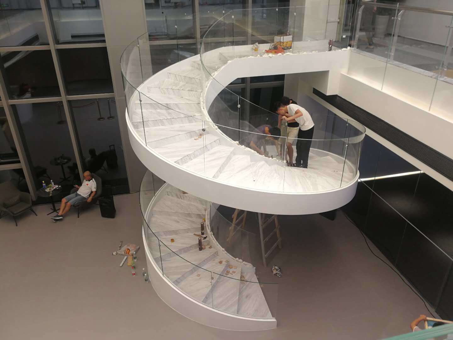 modern curved staircase cost for house