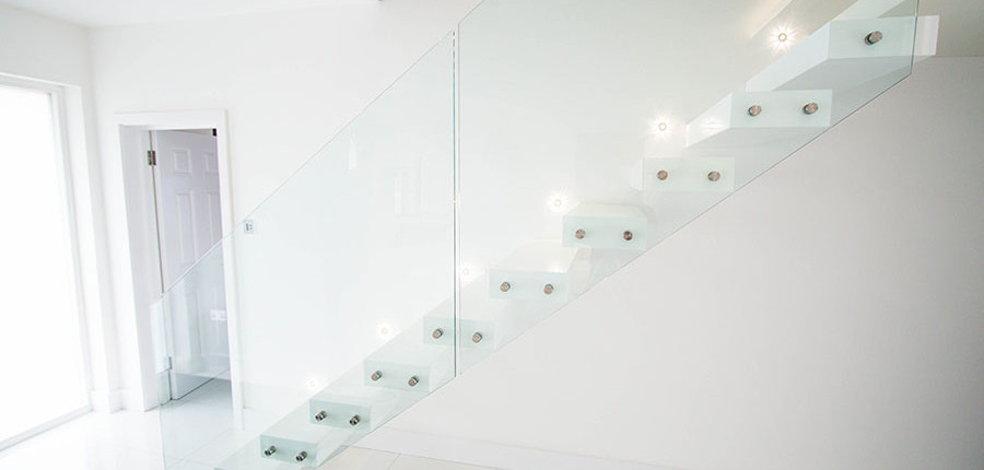 Custom floating stair treads cost for hotel-4