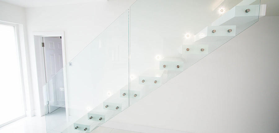 floating stair treads supply for villa