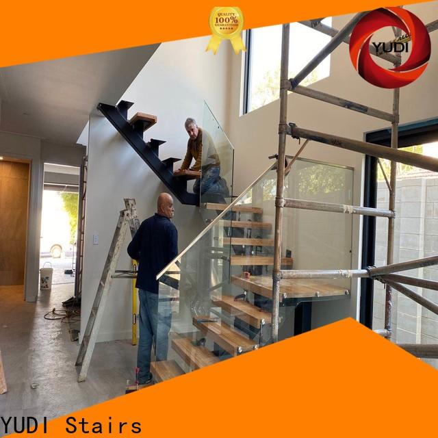 Customized straight staircase vendor for commercial use