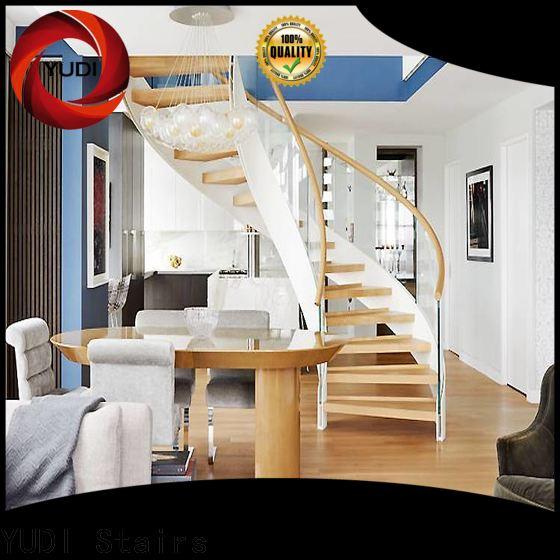 YUDI Stairs curved staircase manufacturers vendor for villa