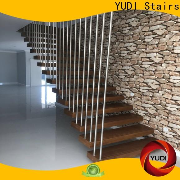 YUDI Stairs floating glass staircase factory price for villa