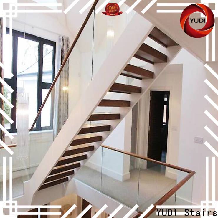 YUDI Stairs Quality u shaped stairs with landing cost for aprtment