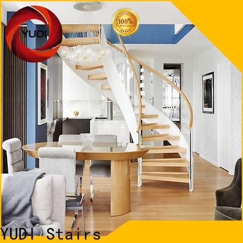 YUDI Stairs curved staircase suppliers for villa
