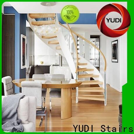 YUDI Stairs Customized contemporary curved staircase for villa