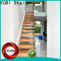 Customized floating stair treads factory price for villa