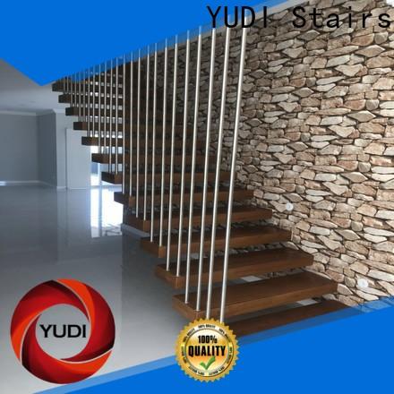 YUDI Stairs floating glass staircase manufacturers for apartment