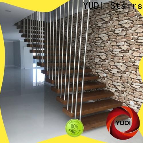 Customized floating glass staircase cost for hotel