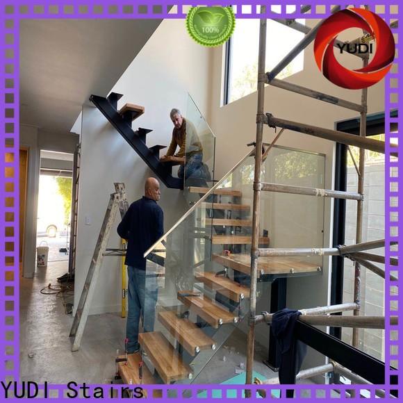 Customized wooden staircase design wholesale for villa